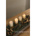 White Pillar Candle Holders For Wedding Decoration